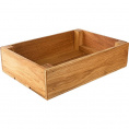Маленькое фото товара - Ящик д/подачи прямоуг. с бортом PPwood Q608O-00N, дуб, H=9, L=35, B=25см. Вариант №1