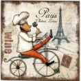 Маленькое фото товара - Картина Paris 50*50*4,5 см, P.L. Proff Cuisine. Вариант №2
