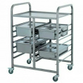 Маленькое фото товара - Тележка ОЛДАК для гастроемкостей GN1/1, GN1/2 (750х600х1050мм, 7 уровней, AISI304), ТО 47.1. Вариант №1