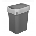 Маленькое фото товара - Контейнер для мусора Рестола серии Smart bin, 434258111, 50л, серый, с крышкой. Вариант №1