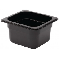Фото товара - ГАСТРОЕМКОСТЬ GASTROMIX GN1/6-100 ПОЛИПРОПИЛЕН ЧЕРНАЯ GQ-PP017-PP
