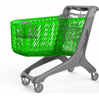 Фото товара - ТЕЛЕЖКА ПОКУПАТЕЛЬСКАЯ RABTROLLEY MAXI BASIC 210Л ПЛАСТИК ЗЕЛЕНАЯ