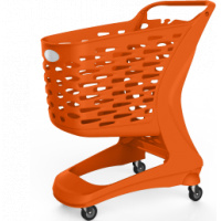Фото товара - ТЕЛЕЖКА ПОКУПАТЕЛЬСКАЯ RABTROLLEY MINI BASIC 80 Л. ПЛАСТИК ОРАНЖЕВАЯ
