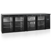 Фото товара - ШКАФ ХОЛОДИЛЬНЫЙ СО СТЕКЛОМ TEFCOLD CBC410G БАРНЫЙ ЧЕРНЫЙ