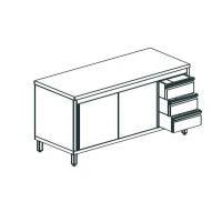 Фото товара - Стол производственный закрытый APACH CHEF LINE LWC621SH2SDDR