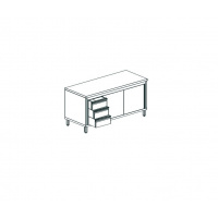 Фото товара - Стол производственный закрытый APACH CHEF LINE LWC622SH2SDDL