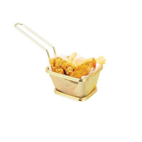 Фото товара - Корзинка для подачи Gold 10,5*9*6,5 см, металл, P.L. Proff Cuisine
