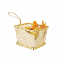 Фото товара - Корзинка для подачи Gold 12,5*10*8,5 см, металл, P.L. Proff Cuisine