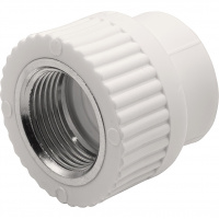 Фото товара - Муфта THERMOLIGHT комбинированная PP-R ВР 25х3/4" белый (10/180)