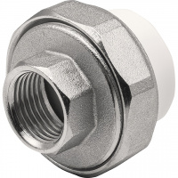 Фото товара - Муфта THERMOLIGHT комбинированная разъемная PP-R ВР 25х1/2" белый (10/160)
