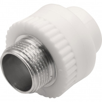 Фото товара - Муфта THERMOLIGHT комбинированная PP-R НР 20х3/4" белый (20/160)