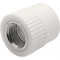 Фото товара - Муфта THERMOLIGHT комбинированная PP-R ВР 25х1/2" белый (20/240)