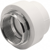 Фото товара - Муфта THERMOLIGHT комбинированная PP-R ВР 40х1 1/4" под ключ белый (5/60)