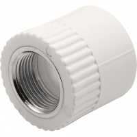 Фото товара - Муфта THERMOLIGHT комбинированная PP-R ВР 32х3/4" белый (10/140)