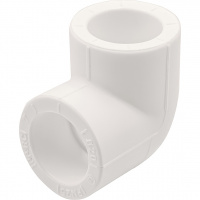 Фото товара - Угольник THERMOLIGHT 90гр. PP-R 20 белый (50/400)