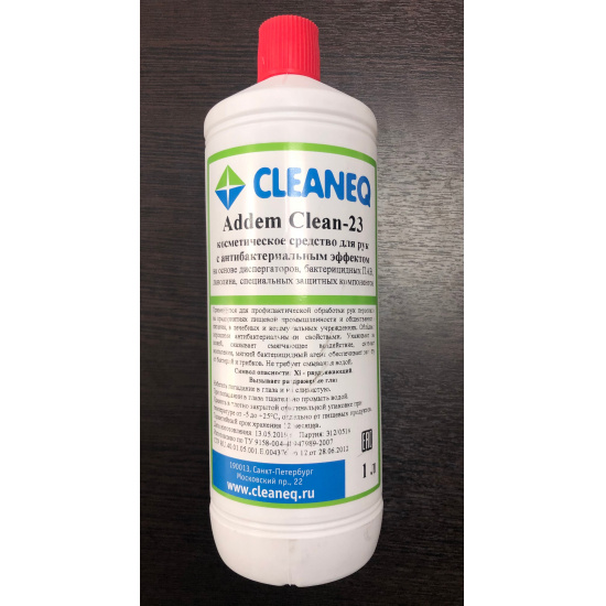Большое фото товара - Средство для дезинфекции рук т.м. CLEANEQ серии Addem Clean-23 (1л), Addem Clean-23 (1л). Вариант №1