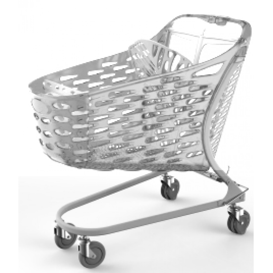 Большое фото товара - ТЕЛЕЖКА ПОКУПАТЕЛЬСКАЯ RABTROLLEY SAMBA GLAMOUR 130Л ПЛАСТИК ПРОЗРАЧНАЯ, . Вариант №1