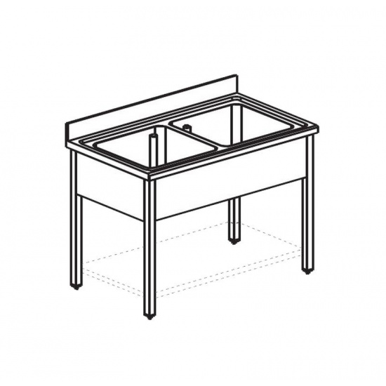 Большое фото товара - Ванна моечная APACH CHEF LINE L2S107-45, . Вариант №1