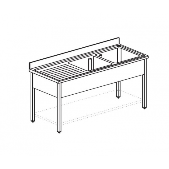 Большое фото товара - Ванна моечная APACH CHEF LINE L2S187-65LWSH, . Вариант №1