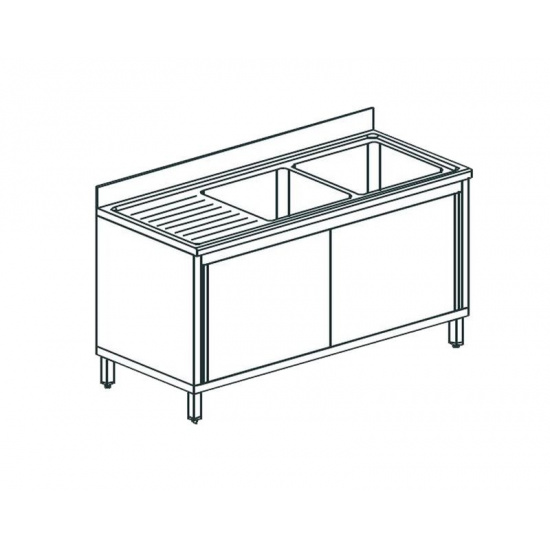 Большое фото товара - Ванна моечная APACH CHEF LINE L2S197-65LWSD, . Вариант №1
