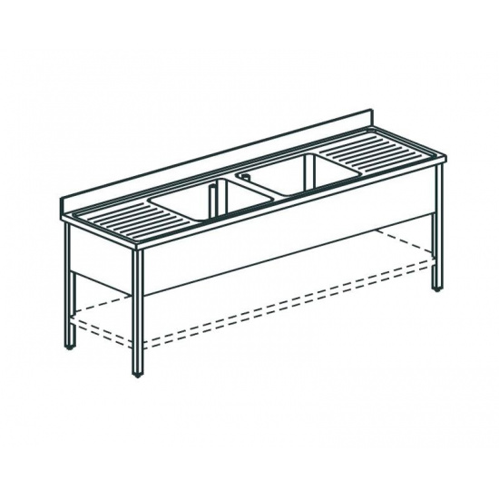 Большое фото товара - Ванна моечная APACH CHEF LINE L2S217-552W, . Вариант №1