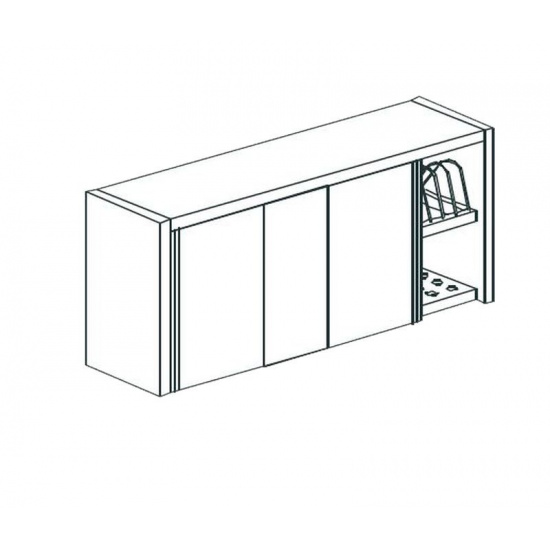Большое фото товара - Полка настенная закрытая APACH CHEF LINE LCW136DDSD, . Вариант №1