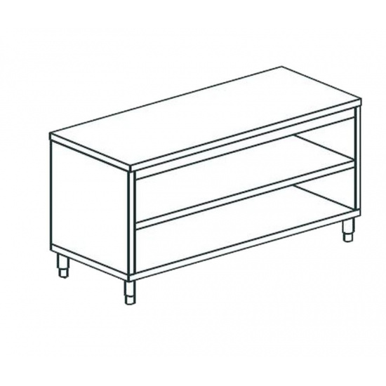 Большое фото товара - Стол производственный закрытый с 3-х сторон APACH CHEF LINE LWC68SH2, . Вариант №1