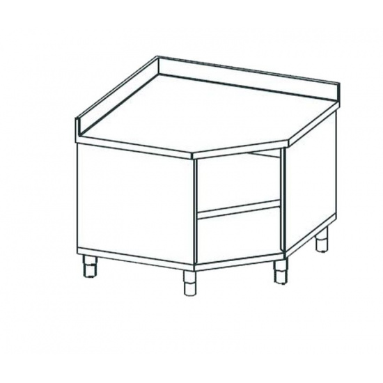 Большое фото товара - Стол угловой открытый APACH CHEF LINE LWT711SH2U, LWT711SH2U. Вариант №1