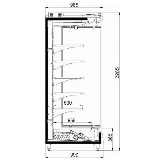 Большое фото товара - Холодильная горка фруктовая Gratia ВС 28.95H-2500F, . Вариант №3