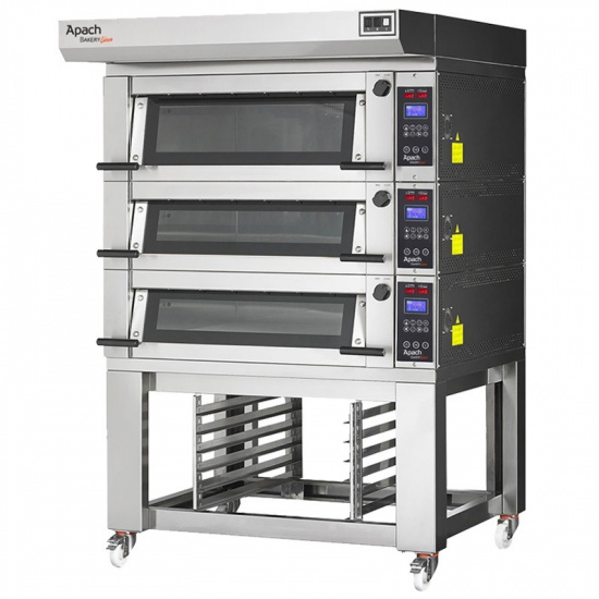 Большое фото товара - ПЕЧЬ ПОДОВАЯ С ПОДСТАВКОЙ С НАПРАВЛЯЮЩИМИ APACH BAKERY LINE E2K2SHSE DPBI-T, . Вариант №1