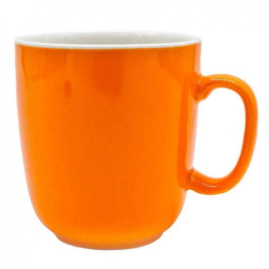 Большое фото товара - Кружка Barista (Бариста) 360 мл, оранжевый цвет, P.L. Proff Cuisine (кор= 48 шт), INQ-M11403WD-orange. Вариант №1