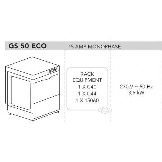 Большое фото товара - МАШИНА ПОСУДОМОЕЧНАЯ DIHR GS 50 ECO+DDE+PS, . Вариант №1