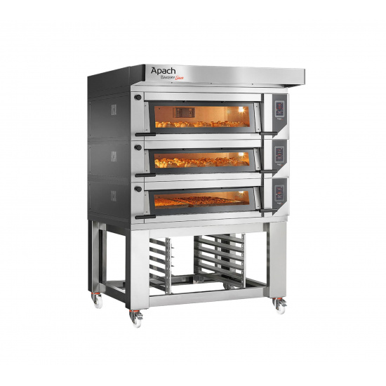 Большое фото товара - ПЕЧЬ ПОДОВАЯ С ПОДСТАВКОЙ С НАПРАВЛЯЮЩИМИ APACH BAKERY LINE E2LK4S TS, . Вариант №1