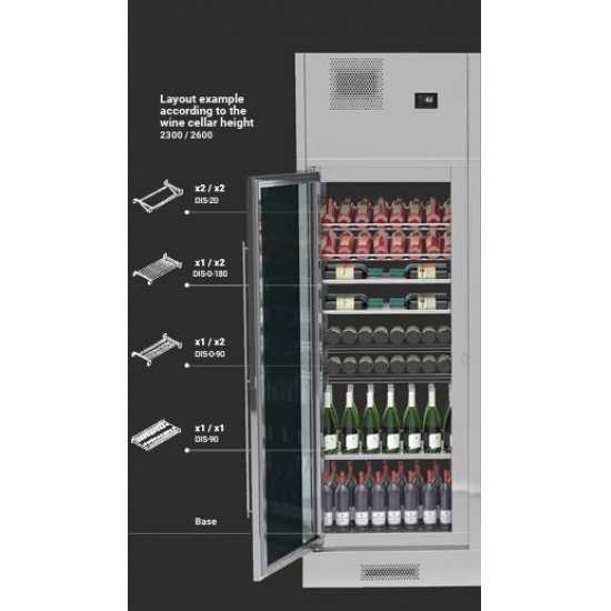 Большое фото товара - Шкаф винный FAGOR FWC-2601-T1-W-L-W-BLA TR 230V 1N 50Hz, 19092336. Вариант №1
